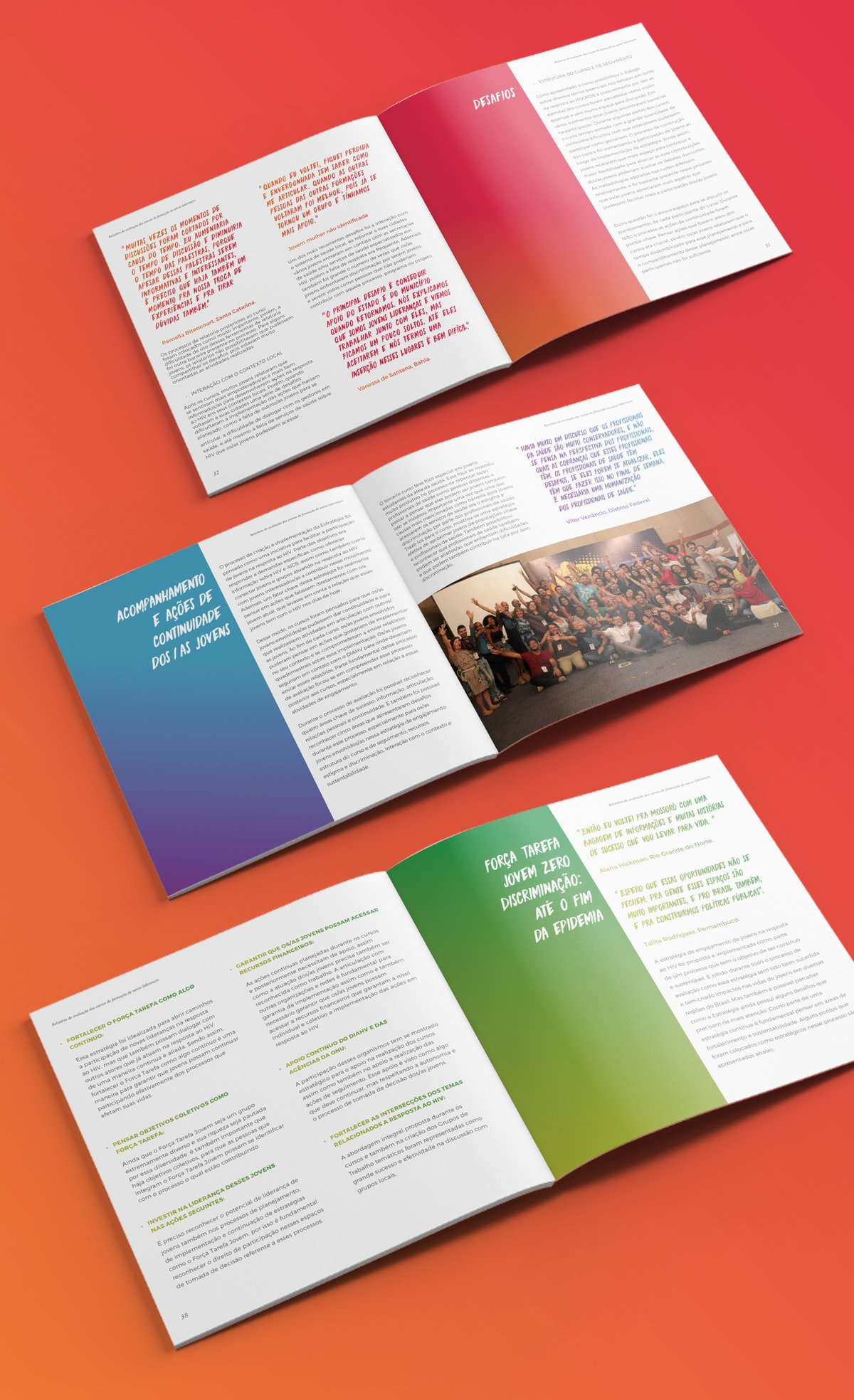 Contents and opening spreads of the UNAIDS report