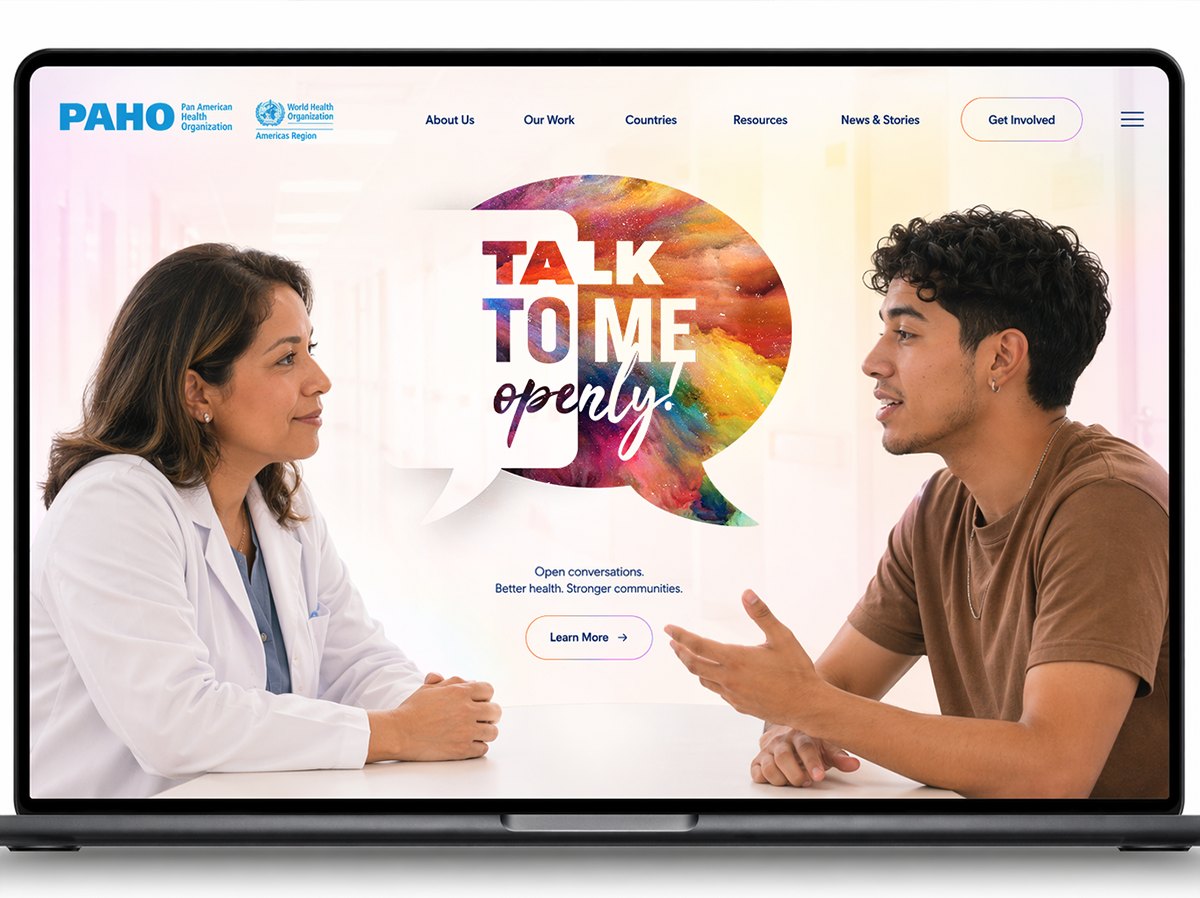 The Talk To Me Openly campaign on the PAHO website